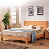 北欧宜家简约中式床 现代日式纯实木床 全橡木床1.51.8米特价家具
