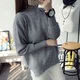 韩版秋冬套头毛衣女短款纯色半高领打底衫加厚长袖针织打底学院风