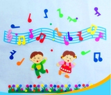 幼儿园教室主题墙装饰品泡沫立体五线谱音符音乐环境布置创意墙贴