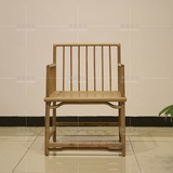 现代新中式老榆木禅椅简约官帽椅禅意圈椅免漆实木梳背椅明清家具
