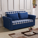 地中海小户型沙发床1.2 1.5米折叠可拆洗布艺两用欧式客厅书房