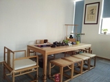 老榆木茶桌椅组合明式免漆特价会所茶楼茶桌椅环保新中式家具定制