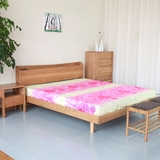 白橡木床1.8米1.5米现代简约卧室家具北欧纯全实木双人床 包邮