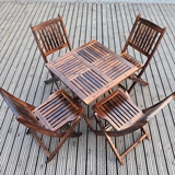 宜家户外阳台折叠桌椅 简易小户型家用餐桌可折叠奶茶店实木方桌