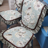 三南欧式 坐垫 高端清雅布艺绗缝餐椅坐套