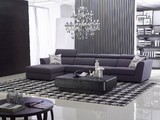 正品斯可馨艾库LS123现代简约客厅三人转角可选羽绒布艺沙发组合