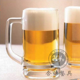 大容量啤酒杯带把加厚玻璃杯子耐热牛奶杯果汁杯家用水杯扎啤杯子