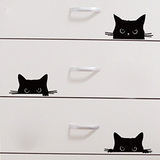 可爱猫猫 家具贴冰箱贴玻璃贴可爱卡通搞笑温馨猫咪彩语墙贴画dw