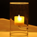 mxmade欧式玻璃烛台优雅透明蜡台 温馨浪漫居家必备