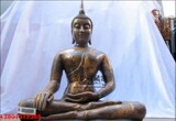 4H14【古玩收藏家】佛教用品 纯铜泰式佛像 泰国佛像大号 高63cm