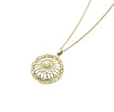 日本代购包邮 MIKIMOTO(御木本) 放大镜珍珠花朵黄铜项链 礼物