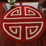 红色儿童卡通地毯 现代中式圆形 门厅地垫 90/100/120/150/200cm