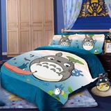 韩棉卡通龙猫床单三四件套米奇加厚磨毛儿童被套可爱床上用品1.8m