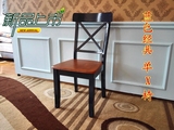 特价新款欧式餐椅地中海韩式田园实木椅子休闲现代简约布艺酒店