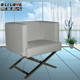 创意休闲椅子小户不锈钢电脑椅现代简约时尚欧式家用单人沙发椅