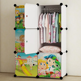儿童卡通儿童整理树脂衣柜塑料家庭收纳用具储物柜收纳柜百变书柜