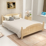 简约现代全实木松木板床环保高档双人床1.51.8米卧室婚床欧式家具