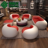 真皮沙发大小户型客厅组合黑白创意个性简约现代进口头层牛皮沙发