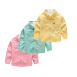 儿童夹棉衬衣男童长袖衬衫纯色中大童冬装2016新款 宝宝加绒上衣