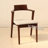 实木餐椅Z型椅子现代简约带扶手软包布艺坐椅客厅餐厅家具 可定制