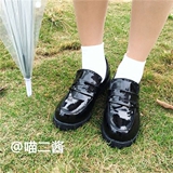 韩国ulzzang日系原宿cos软妹暗黑日本女学生jk制服鞋粗跟英伦皮鞋