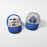 外贸夏季新款 男童汽车图案棒球鸭舌网帽 儿童遮阳帽子7M-5岁
