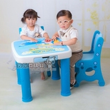 儿童卡通餐桌椅套装韩版幼儿园桌子椅子组合宝宝学习画画小桌塑料