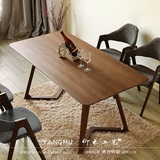 北欧橡木餐桌全实木小户型桌椅组合书桌咖啡洽谈桌办公桌简约现代