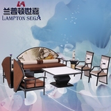 兰普顿新中式家具现代简约中式布艺组合沙发酒店工程高档定制沙发