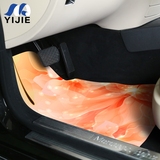 艺洁汽车脚垫专车专用脚踏垫橙色花卡通印花防滑定制新毛绒毯包邮