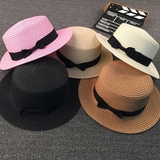 帽子女夏天草帽夏季户外遮阳帽女士沙滩帽防晒可折叠礼帽太阳帽
