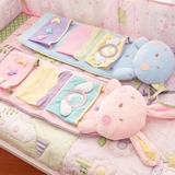 包邮韩国宝宝尿布袋婴儿床头挂袋收纳新生儿壁挂袋婴儿床上用品