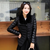 黑色棉衣女 短款2015秋冬装新款韩版修身加厚女式外套棉袄女 长袖