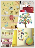 美国原装RoomMates环保墙贴儿童房书房DIY贴画3D墙纸 英文字母