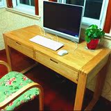 纯实木笔记本书桌带抽屉简约书房台式家用学习写字台办公电脑桌