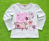 出口英国外贸童装女童宝宝春秋新款佩佩猪粉红猪小妹佩奇长袖T恤
