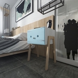 简约欧式床头柜简约现代时尚卧室北欧儿童储物二斗柜床头桌可定制