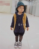 韩国定制童装 男女儿童针织马甲 宝宝超美木扣背心马褂