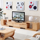 中式电视柜客厅实木烤漆可伸缩带抽储物柜电视机柜卧室组合木质柜