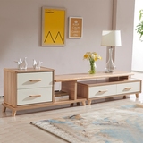 实木现代简约多功能储物茶几桌电视柜组合创意北欧小户型客厅家具