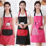 可爱卡通厨房围裙韩版时尚防油防水成人罩衣美甲奶茶店工作服包邮