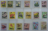 刚果（金）1960年发行比属刚果加盖刚果花卉邮票兰花莲花18全dhh