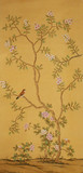 真丝手绘壁布壁画丝绸壁纸s3美式法式欧式花鸟客厅玄关背景墙