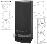 summuz森麻 进口单元MX215双15寸专业音箱全频双十五寸演出一流!