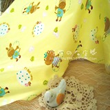 青蛙王子儿童卡通全棉被罩纯棉布料黄色宝宝床单单人被套定做床品
