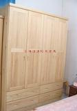 现代中式松木全实木衣柜两门三门五门实木卧室家具衣橱大衣柜竖条