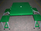 省内包邮【绿色加厚型】ABS折叠桌椅/手提箱式/促销桌/咨询台