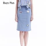 Buys Plus2016夏装新时尚百搭半身裙中长款包臀直筒牛仔裙352S518