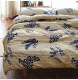 4四件套纯棉 1.8m1.2m2m床 床单欧美风简约加厚全棉斜纹床品套件