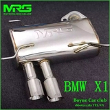 宝马X1改装MRG尾段阀门排气管单边双出原装位无损安装高跑车声音